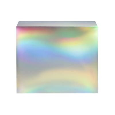 Подарочная коробка с голографическим шубером без печати Aurora, L, 260х260х100 мм.-2