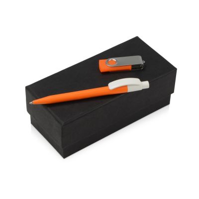 Подарочный набор Uma Memory с ручкой и флешкой, оранжевый-0
