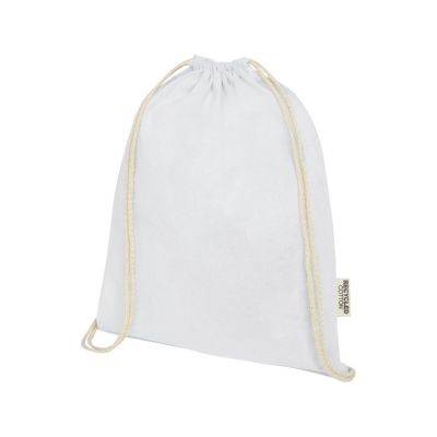 Oregon сумка-кисет из переработанного хлопка, сертифицированного согласно GRS, плотностью 140 г/м² - Белый-0