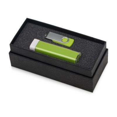 Подарочный набор Flashbank с флешкой и зарядным устройством, зеленый-1