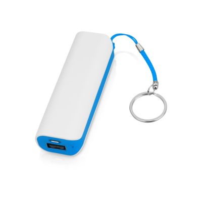 Портативное зарядное устройство (power bank) Basis, 2000 mAh, белый/светло-голубой-0
