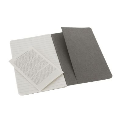 Записная книжка Moleskine Cahier (в линейку, 3 шт.), Pocket (9х14см), серый-3