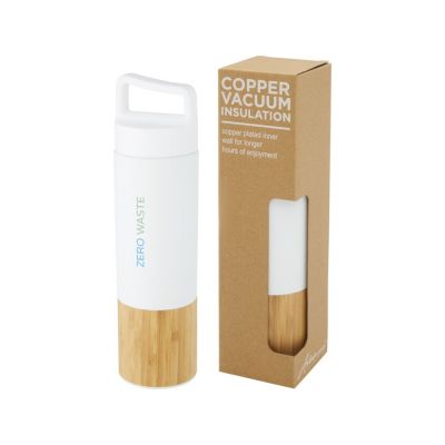 Torne Бутылка из нержавеющей стали объемом 540 мл с медной вакуумной изоляцией и внешней стенкой из бамбука, белый-5