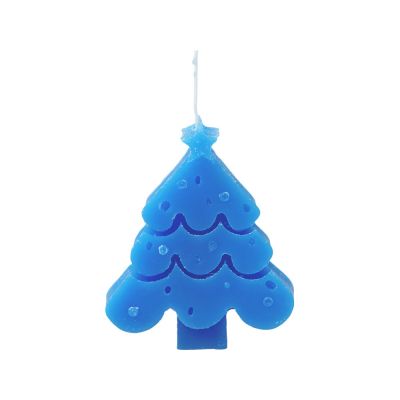 Свеча Елочка, синий-1