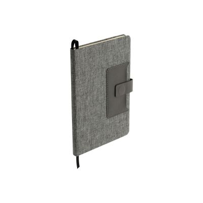 Блокнот Clap с отделением для визиток и магнитным клапаном, серый-2