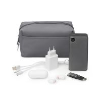 Органайзер для электроники и проводов из искусственной кожи Sofit, серый