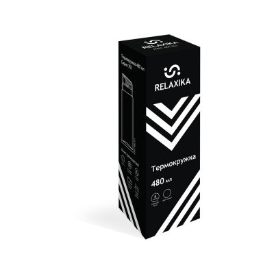 Термокружка Relaxika 701 (0,48 литра), черная (без лого)-17