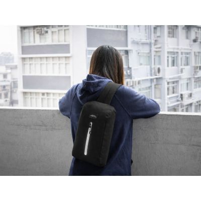 Сумка-слинг Nomad на одно плечо из водостойкого переработанного пластика, черный-6