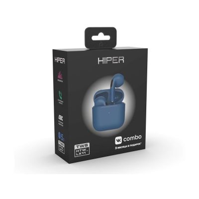 Беспроводные наушники HIPER TWS Lazo X11 Blue (HTW-LX11) Bluetooth 5.3 гарнитура, Синий-1