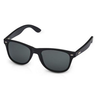 Бамбуковые солнцезащитные очки Arlo с черным покрытием - сплошной черный-0