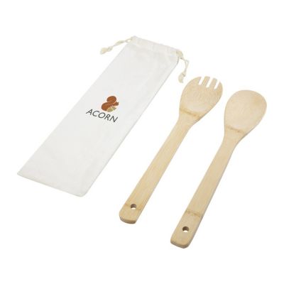Endiv, комплект из бамбуковой ложки и вилки, natural-4