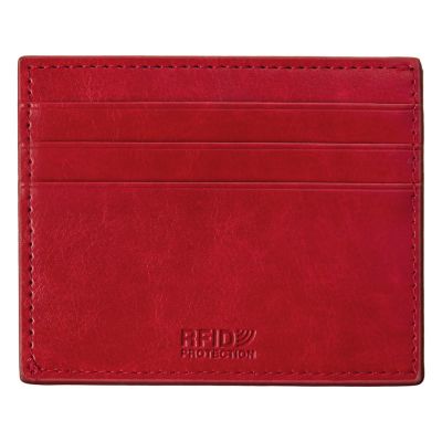 Картхолдер для 6 пластиковых карт с RFID-защитой Fabrizio, красный-4