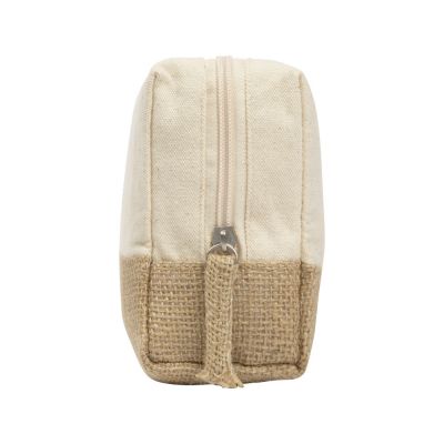 Косметичка Jute с ручкой из хлопка и джута, натуральный-4