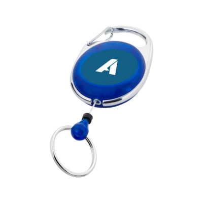 Брелок с ретрактором Demos, синий-3