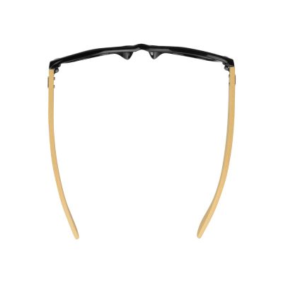 Солнцезащитные очки Rockwood с бамбуковыми дужками в сером футляре, черный-3