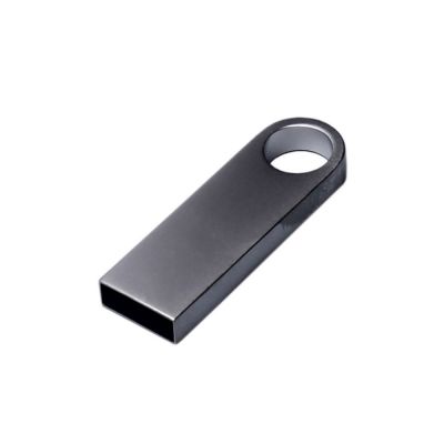 USB 2.0-флешка на 512 Мбайт с мини чипом и круглым отверстием, серебристый-1