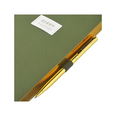 Ежедневник недатированный А5 Verde с нашивкой, зеленый-6