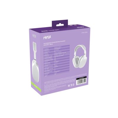 HIPER Наушники накладные Bluetooth HIPER Live белый HTW-QTX11-4