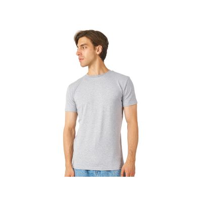 Футболка HD Fit короткий рукав с эластаном, мужская, серый меланж-0