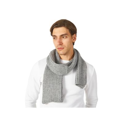 Шарф Nordend, крупный риб, серый меланж-1