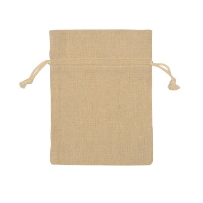 Мешочек подарочный, лен, средний, натуральный-1
