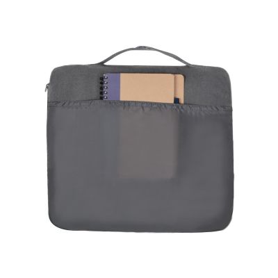 Плед для путешествий Flight в чехле с ручкой и карманом, серый-4