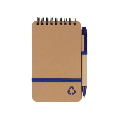 Набор канцелярский с блокнотом и ручкой Masai, 70 л. нелинованных, синий-4