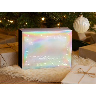 Подарочная коробка с голографическим шубером Aurora, XL, вн. размер 300х235х105 мм.-4