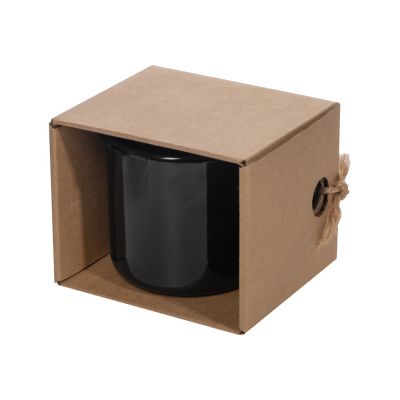 Кружка эмалированная в коробке, черный-0