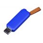 USB-флешка промо на 4 Гб прямоугольной формы, выдвижной механизм, синий