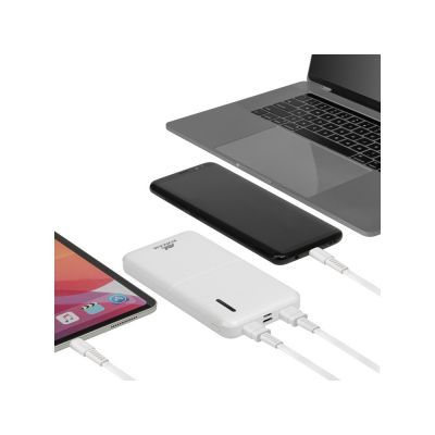 RIVACASE VA2532 (10000 мАч) QC/PD 20W внешний аккумулятор с дисплеем, белый 12/48-12