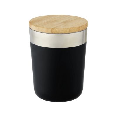 Lagan Кружка с медной вакуумной изоляцией объемом 300 мл и бамбуковой крышкой, черный-2