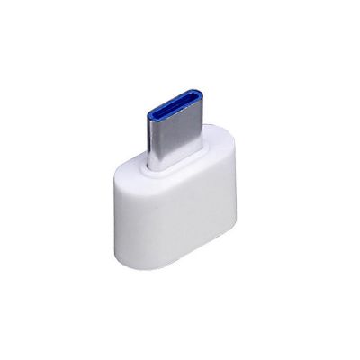 Универсальный адаптер USB Type-C папа Type-A мама, белый-1