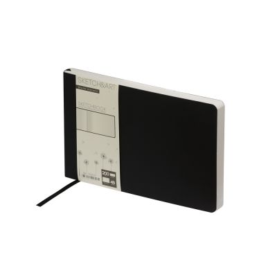 Скетчбук Sketch & Art в мягком переплете 210х140 мм, 48 л. белой бумаги 200 гр., черный-0