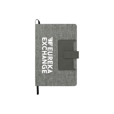 Блокнот Clap с отделением для визиток и магнитным клапаном, серый-5