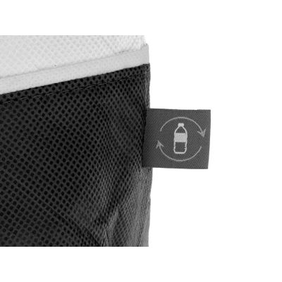Сумка-холодильник Reviver с длинными ручками из нетканого переработанного материала RPET, белый/черный-5