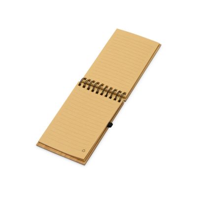 Блокнот B7 Kawasaki с обложкой из бамбука, натуральный-1