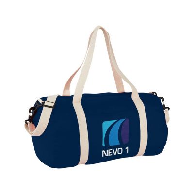 Хлопковая сумка Barrel Duffel, темно-синий/бежевый-3
