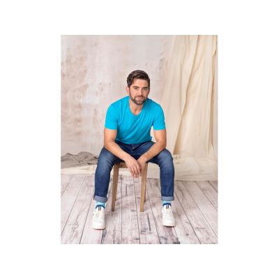 Мужская футболка Azurite с коротким рукавом, изготовленная из натуральных материалов, черный-3