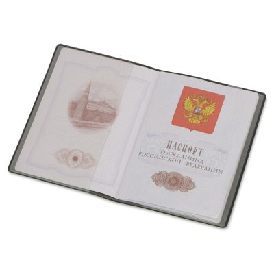 Классическая обложка для паспорта Favor, зеленое яблоко/серая-1