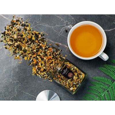 Чай зеленый, серия Essence, с медом, имбирем и лимоном, стеклянная банка-4