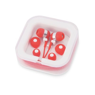 Подарочный набор Non-stop music с наушниками и зарядным устройством, красный-2