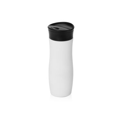 Вакуумная термокружка с кнопкой Streamline, Waterline, soft-touch, белый-1