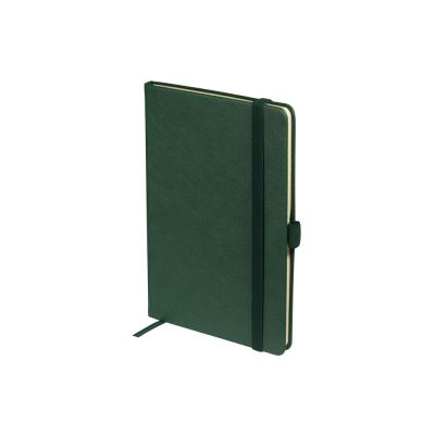 Блокнот А5  City на резинке, зеленый-1