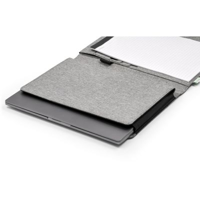 Портфолио А4 из RPET с отделением для ноутбука NotyFolio Eco, 20 л FSC бумаги, серый-3