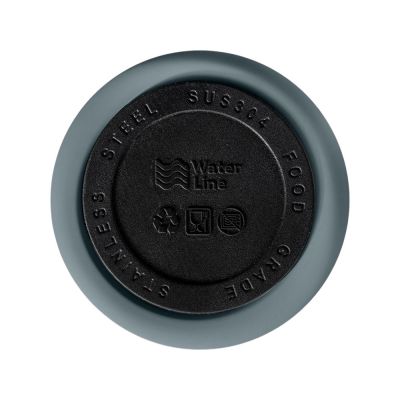 Вакуумная термокружка Waterline c кнопкой Guard, 400 мл, тубус, антрацит-7