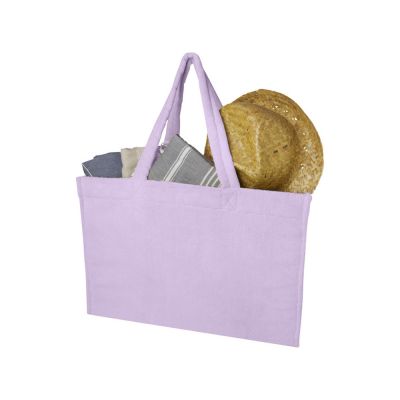 Пляжная эко-сумка Siam объемом 13 л из переработанной махровой ткани, сертифицированной GRS - Lilac-2