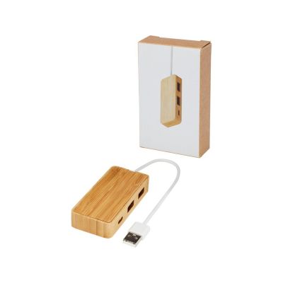 USB-концентратор Tapas из бамбука, натуральный-4