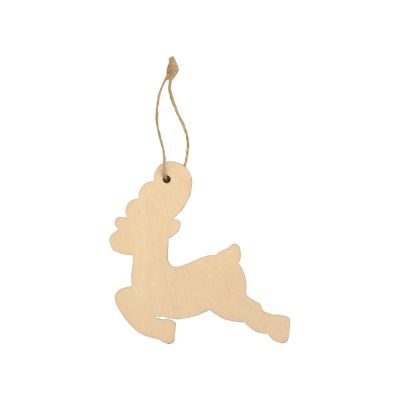 Подвеска деревянная Рождественский олень-2