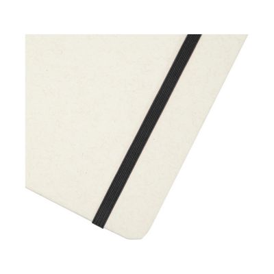 Bass блокнот формата А5 из переработанных материалов, с линованными страницами - сплошной черный-4